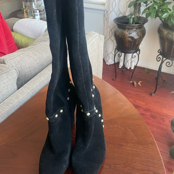 Suede Neiman Marcus Boots - Picture 3 of 5